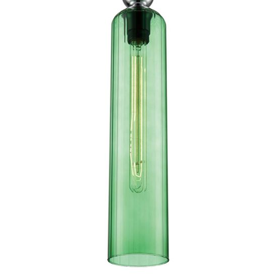 8064/1A MODERNI LN25 298 хром/зеленый, металл/стекло Подвесной светильник E27 1*60W 220V LORENZO