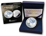10 евро. Высадка на Луну 1969 Космос. Испания. 2019 год. PROOF