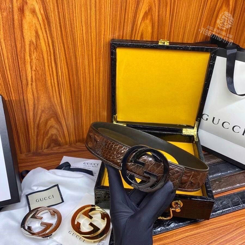 Ремень Gucci из кожи крокодила
