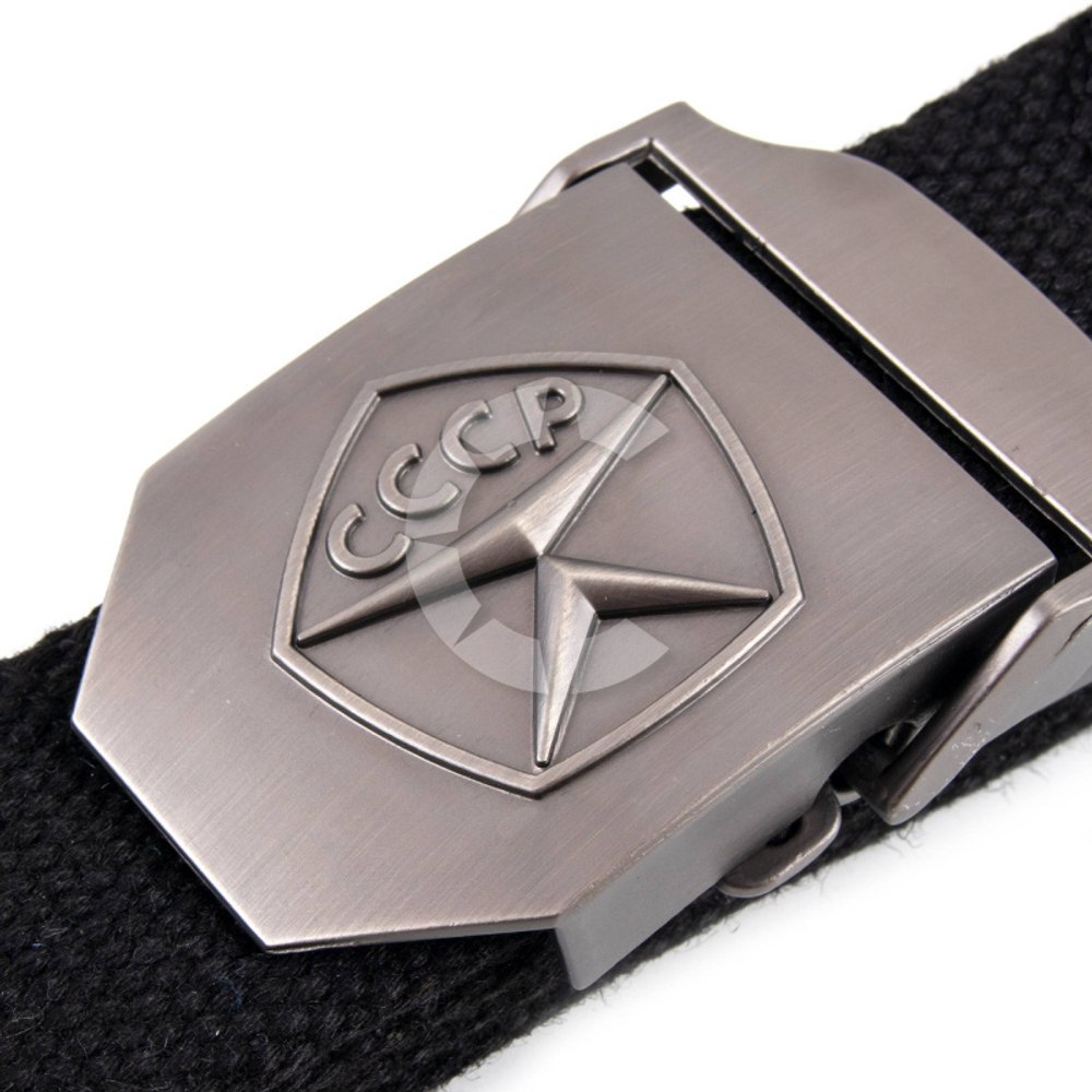 Ремень СЛЕДОПЫТ Знак Качества текстиль черный