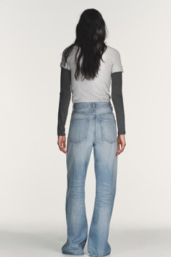 ZARA ДЖИНСЫ TRF EXTRA WIDE LEG С ВЫСОКОЙ ПОСАДКОЙ, ПАСТЕЛЬНО-СИНИЙ