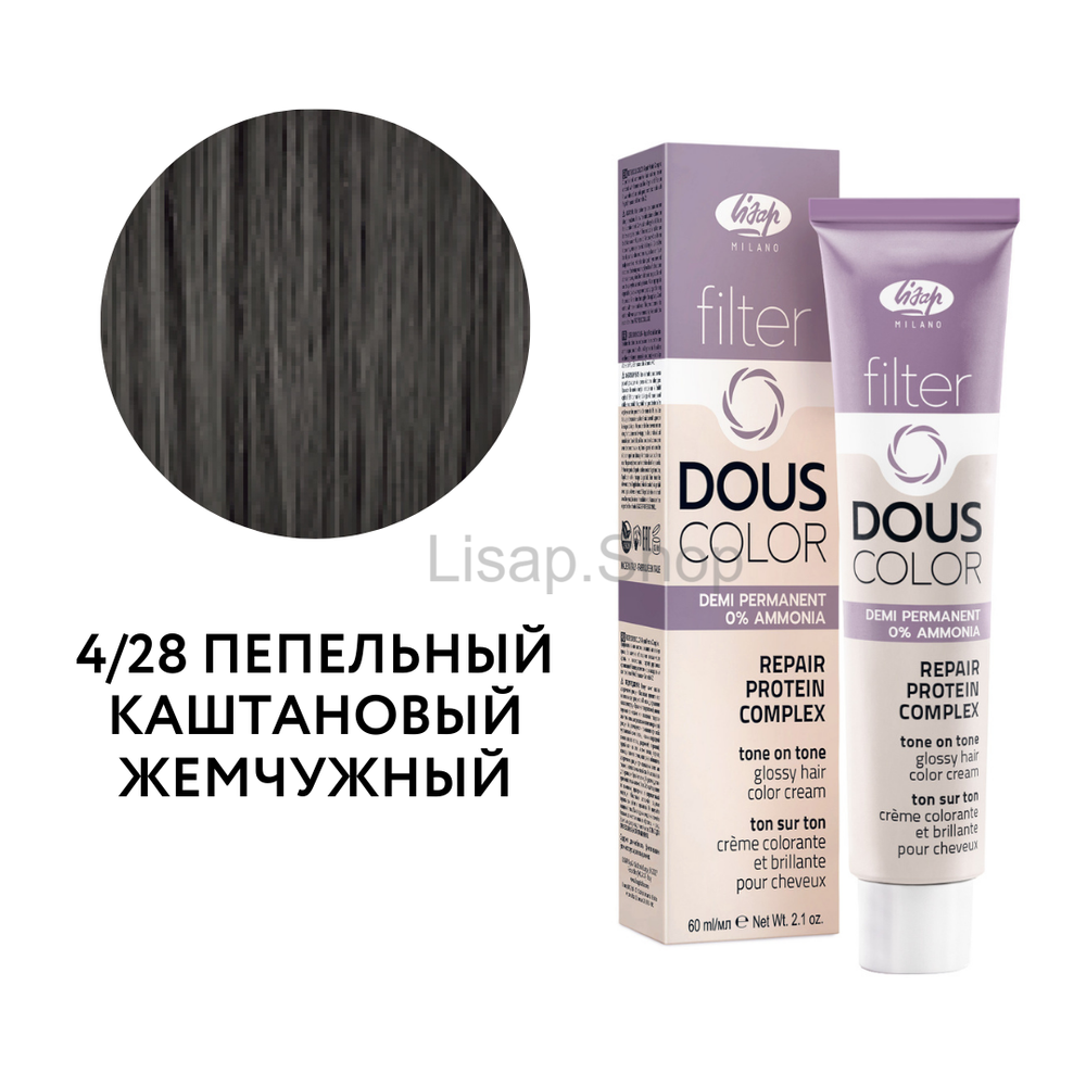 Полуперманентный безаммиачный крем-краситель тон-в-тон "Filter Dous Сolor" (60мл)