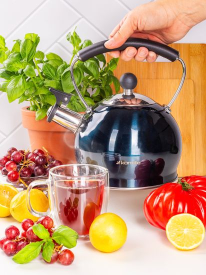 Чайник 2 л. из нержавеющей стали со свистком Kamille KM 0872