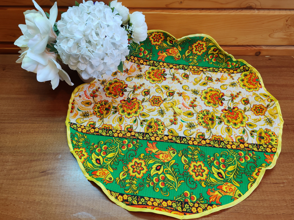 Полотенце кухонное, круглое, 2 шт, вафельное полотно