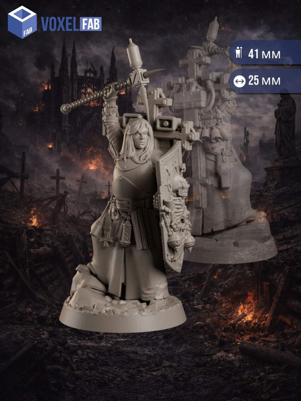 Аббат Ничейной Земли, Траншейные Пилигримы миниатюры для настольных игр РНИ, Trench Crusade