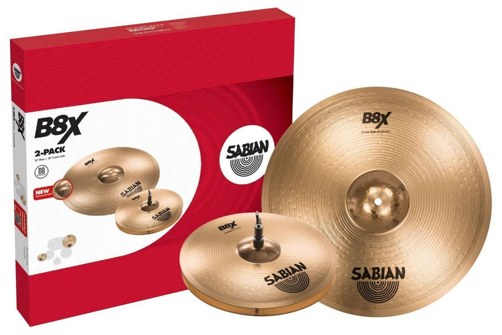 Набор тарелок (14" Hats, 18" Crash Ride) Sabian B8X 2-Pack