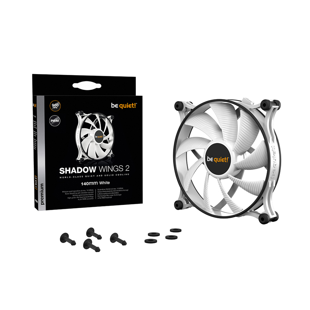 Вентилятор для компьютерного корпуса Bequiet! Shadow Wings 2 140mm White
