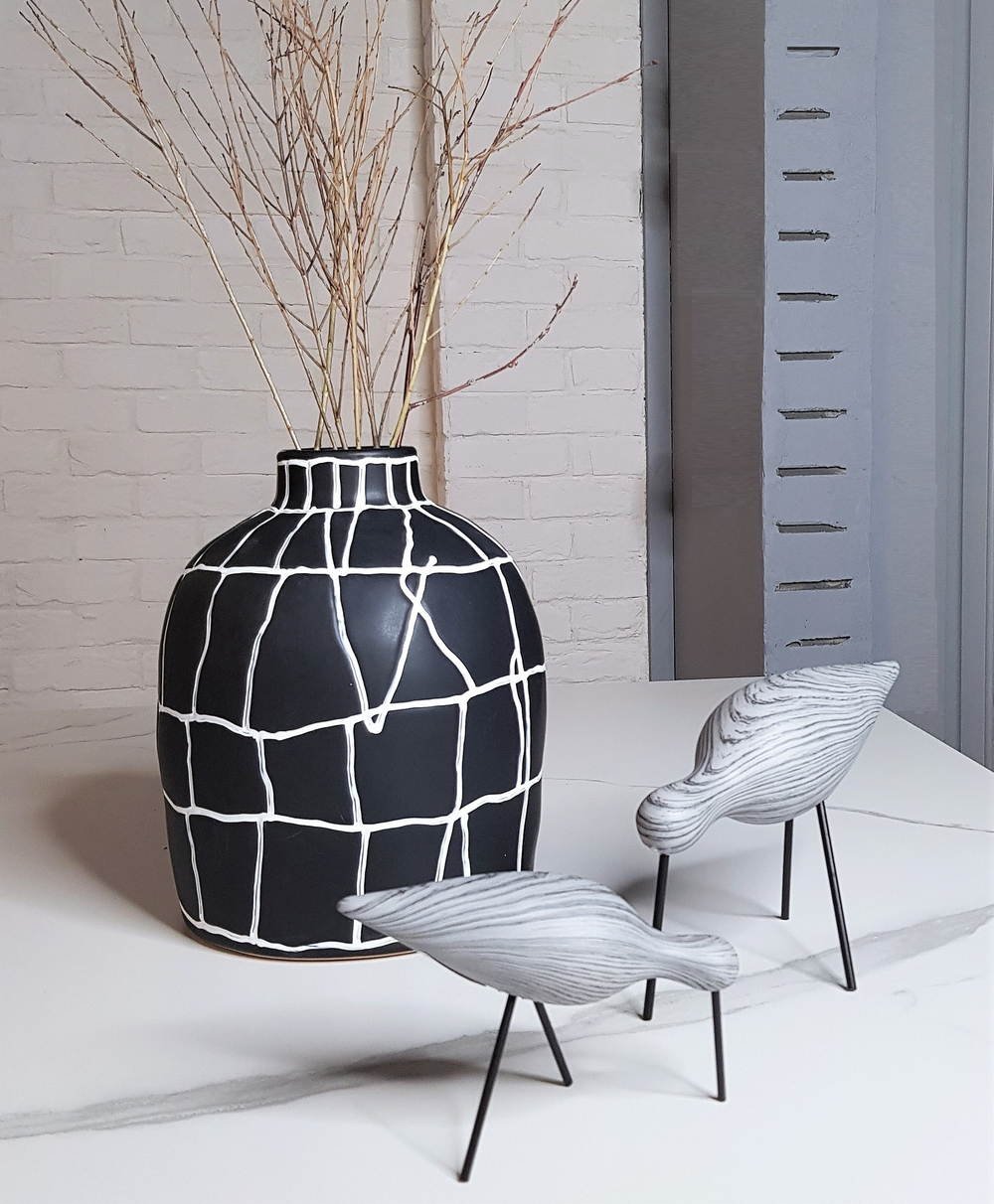 Ваза White line wide mouth