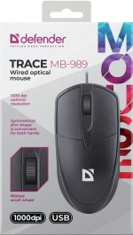 Мышь проводная DEFENDER TRACE MB-989 чёрная 3 кнопки