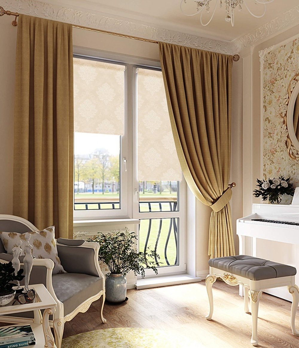 Рулонные шторы Шарм Бежевый