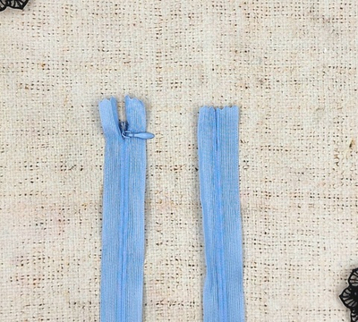 Молния спираль потайная Т3, 50 см, светло-голубой