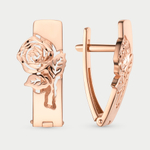 Серьги женские без вставок из розового золота 585 пробы (арт. АСд798-3407)