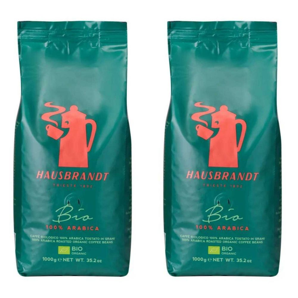 Кофе в зернах Hausbrandt Bio Arabica 1 кг, 2 шт