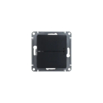 GLOSSA 2-клавишный ВЫКЛЮЧАТЕЛЬ с подсветкой, сх.5а, 10АХ, механизм, АНТРАЦИТ