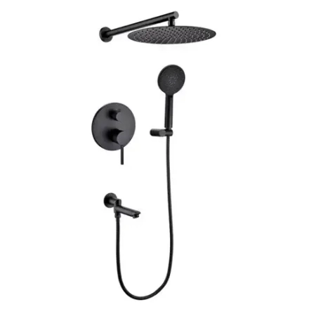 Душевая система встроенного монтажа RIMERO RM2410BL (Черный матовый)