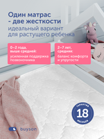 Детский матрас БайЛак, 16 см, 2 уровня жесткости, независимые пружины