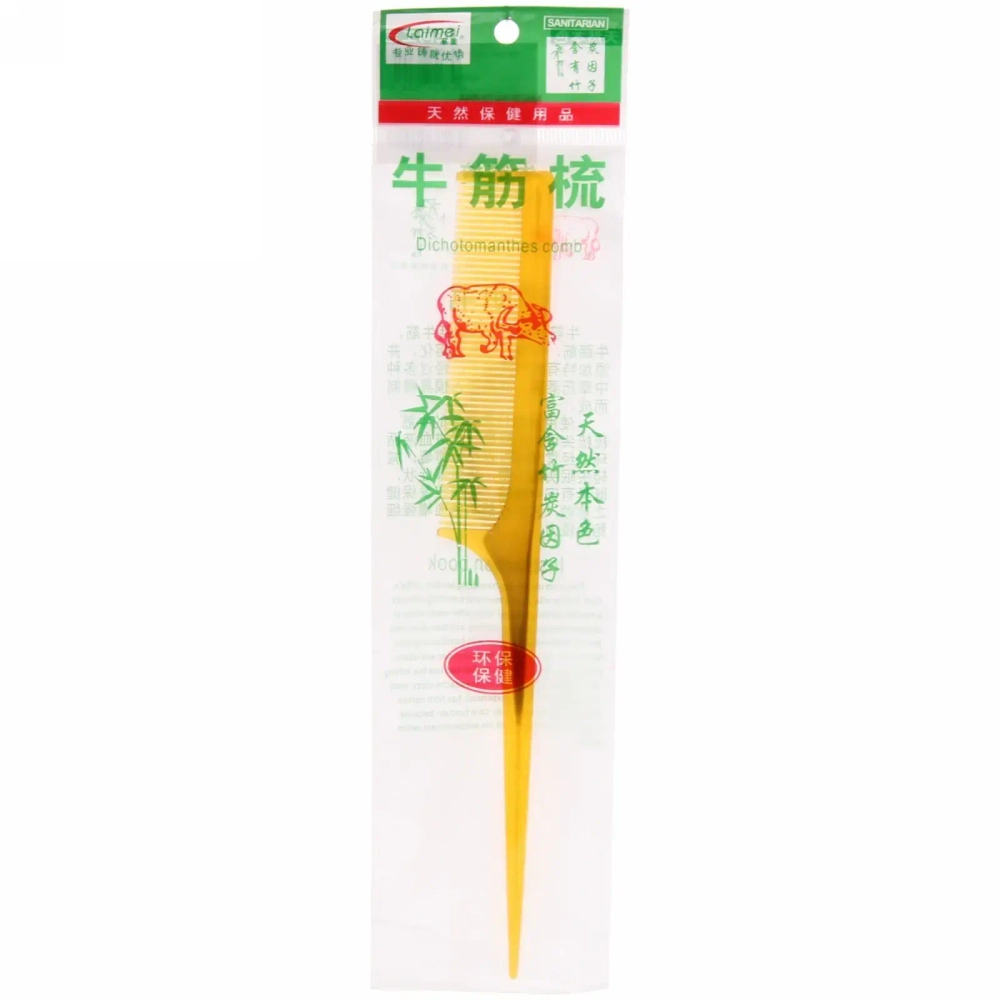 Расческа с хвостиком , цвет янтарь, 21см