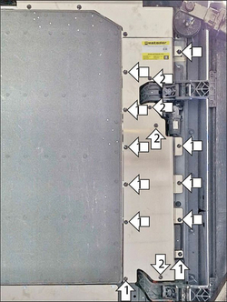 Защита топливных трубок, силовых проводов (сбоку АКБ). 4 мм, Алюминий для Li Auto L9 2024-н.в., Motodor.349912