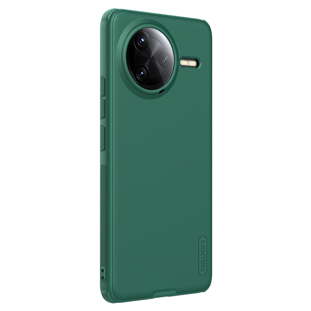 Усиленный защитный чехол зеленого цвета (Dark Green) от Nillkin для Xiaomi Poco F7 Ultra и Redmi K80 Pro, серия Super Frosted Shield Pro