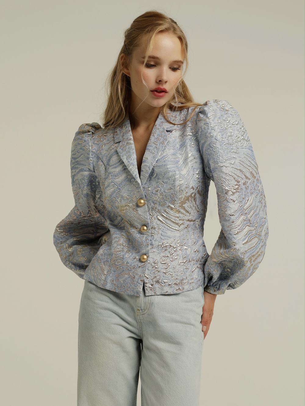 Mermaid blue gold jacket