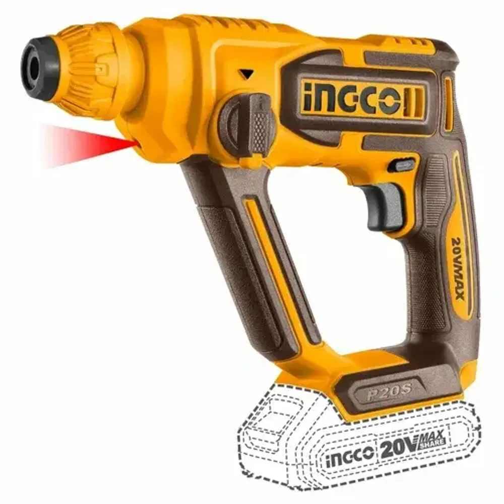 Аккумуляторный перфоратор 20В 1.5Дж без АКБ и ЗУ SUPER INGCO CRHLI20168