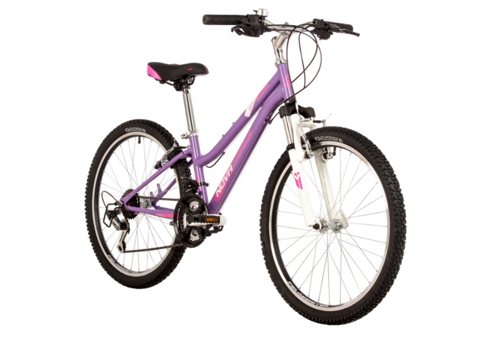 Велосипед NOVATRACK 24" JENNY PRO сталь 12'', фиолетовый, 18 скор.TY21/TS-38/TZ500/SG-6S, V-brake