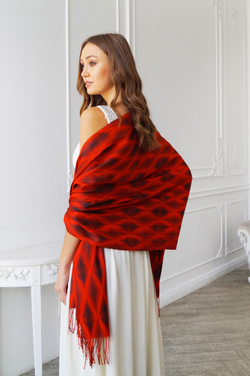 LIGVIANNI Палантин Kerchief Red