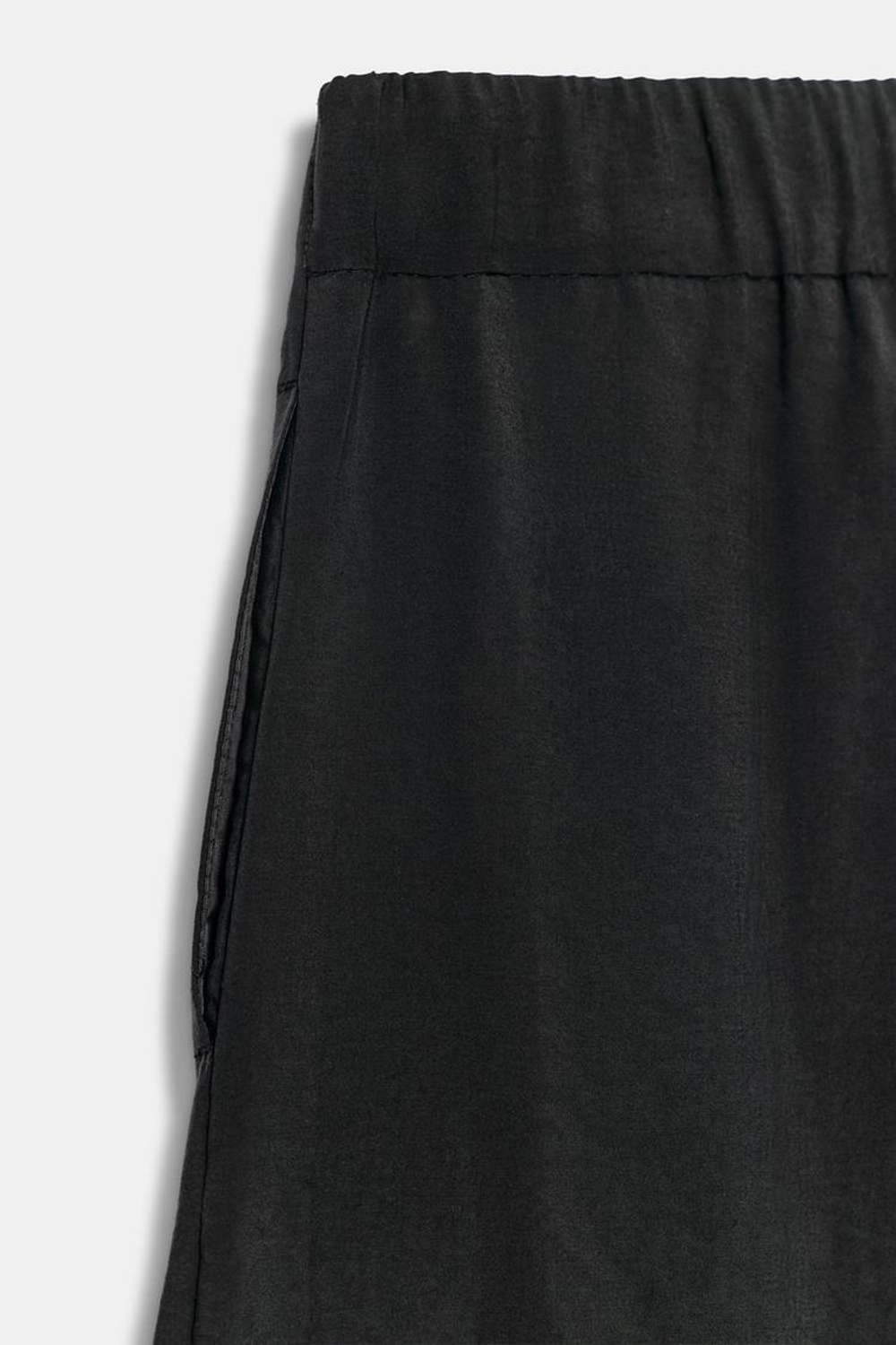ZARA СВОБОДНЫЕ БРЮКИ BARREL, ЧЕРНЫЙ