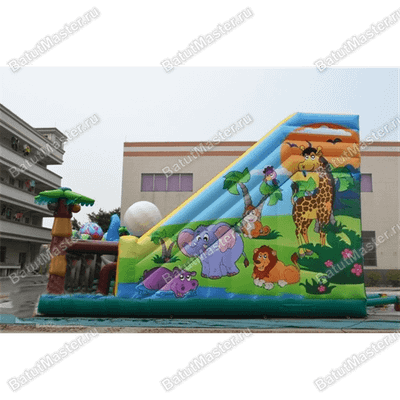 Надувная горка "Главный слон"