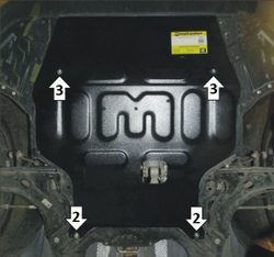 Защита стальная 2 мм Д, КПП FAW Bestune T77 MOTODOR.73901