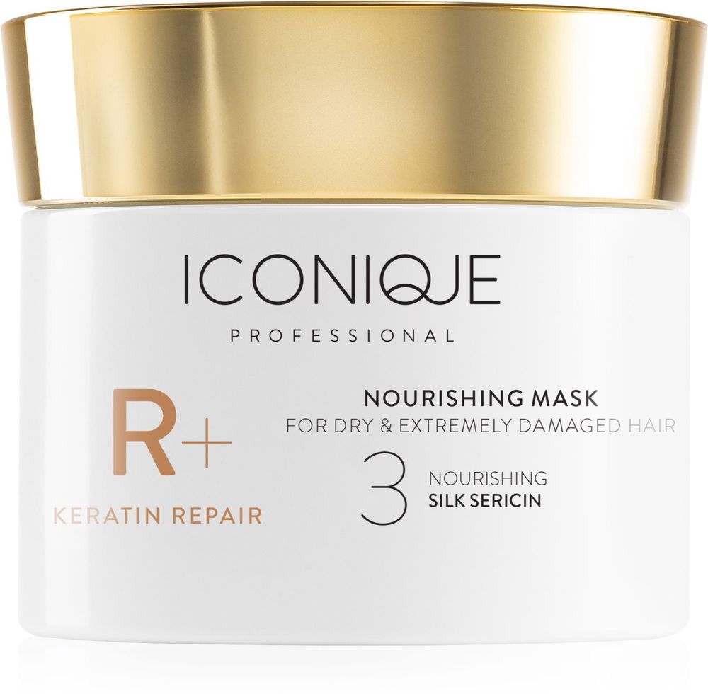 ICONIQUE Professional R+ Keratin repair Nourishing mask - восстанавливающая маска для сухих и поврежденных волос /   100  ml  / GTIN 8059300536643