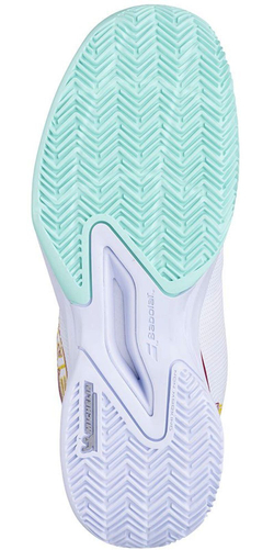 Детские кроссовки для Падел Babolat Jet Premura 2 JR - white/red dahlia