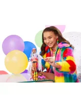 Кукла Барби Экстра с радужными косичками GRN29