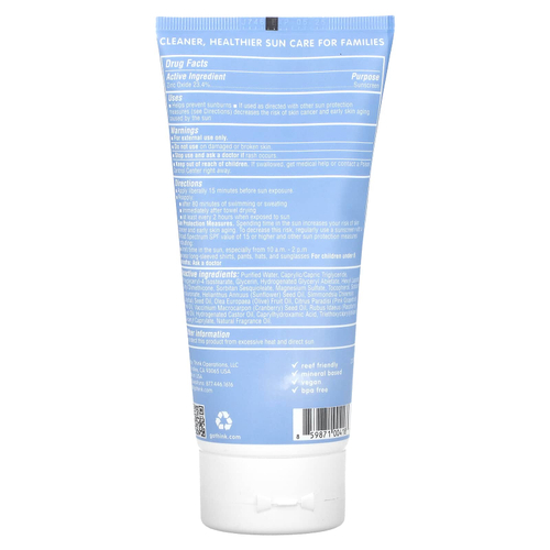 think, Thinksport, солнцезащитное средство, SPF 50+, 177 мл (6 жидк. унций)