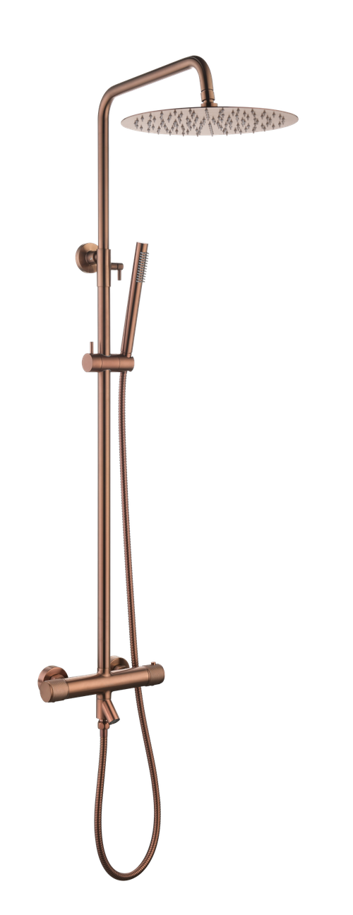 Стойка для душа c термостатом UNO Copper Brushed