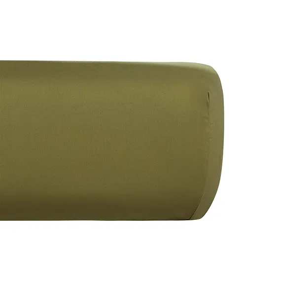 Простыня на резинке из премиального сатина светло-серого цвета из коллекции essential,  180х200х30 с