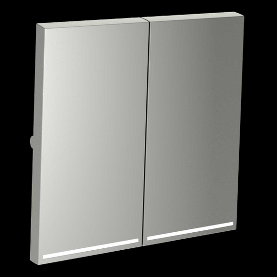 Клавиши для выключателя/переключателя двухклавишного с подсветкой S70 (сталь) Voltum VLS000405