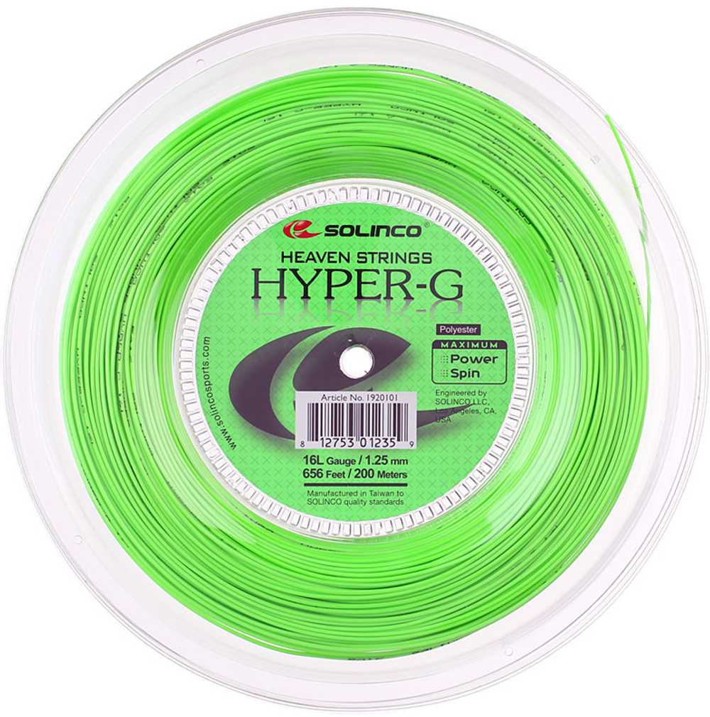 Струны теннисные Solinco Hyper-G (200 m) - green