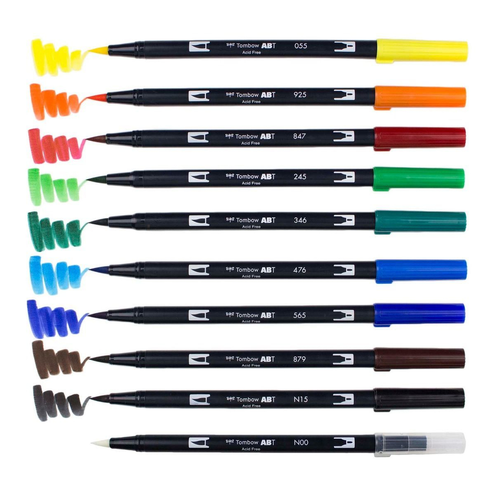 Набор Tombow AB-T Dual Brush 10 Primary Palette