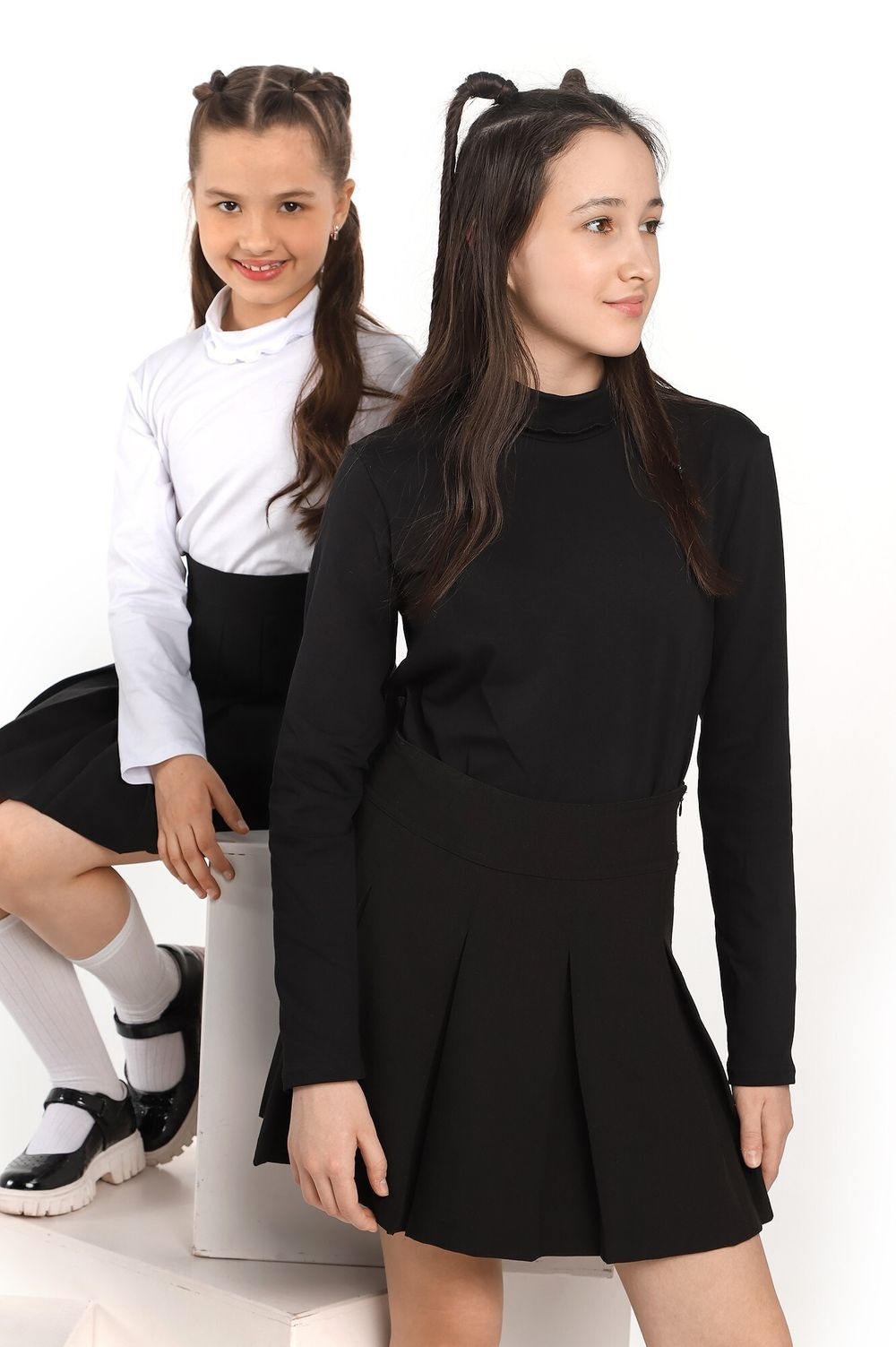 Джемпер для девочки Скул-3 Виотекс ЧЁРНЫЙ