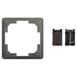 Комплект для установки люка ЭРА ОФИС 18-7001-03 IP66 в фальш-пол рамка и монтаж. лапки серый