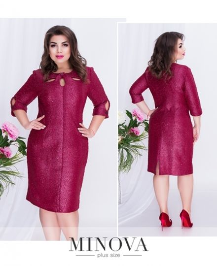 Платье 00263-бордо Minova Фото 1