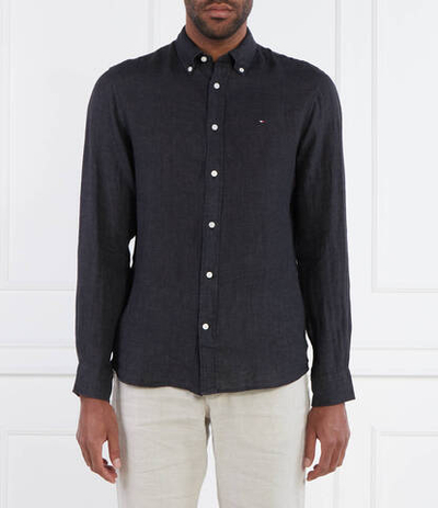 Льняная рубашка PIGMENT DYED Tommy Hilfiger - графитовый(MW0MW34602)
