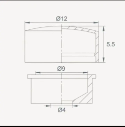 Декоративный колпачок заглушка для самореза серый 10 штук