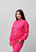 Свитшот QARLYGASH&QYZGALDAQ RASPBERRY PINK (ONLINE ONLY)