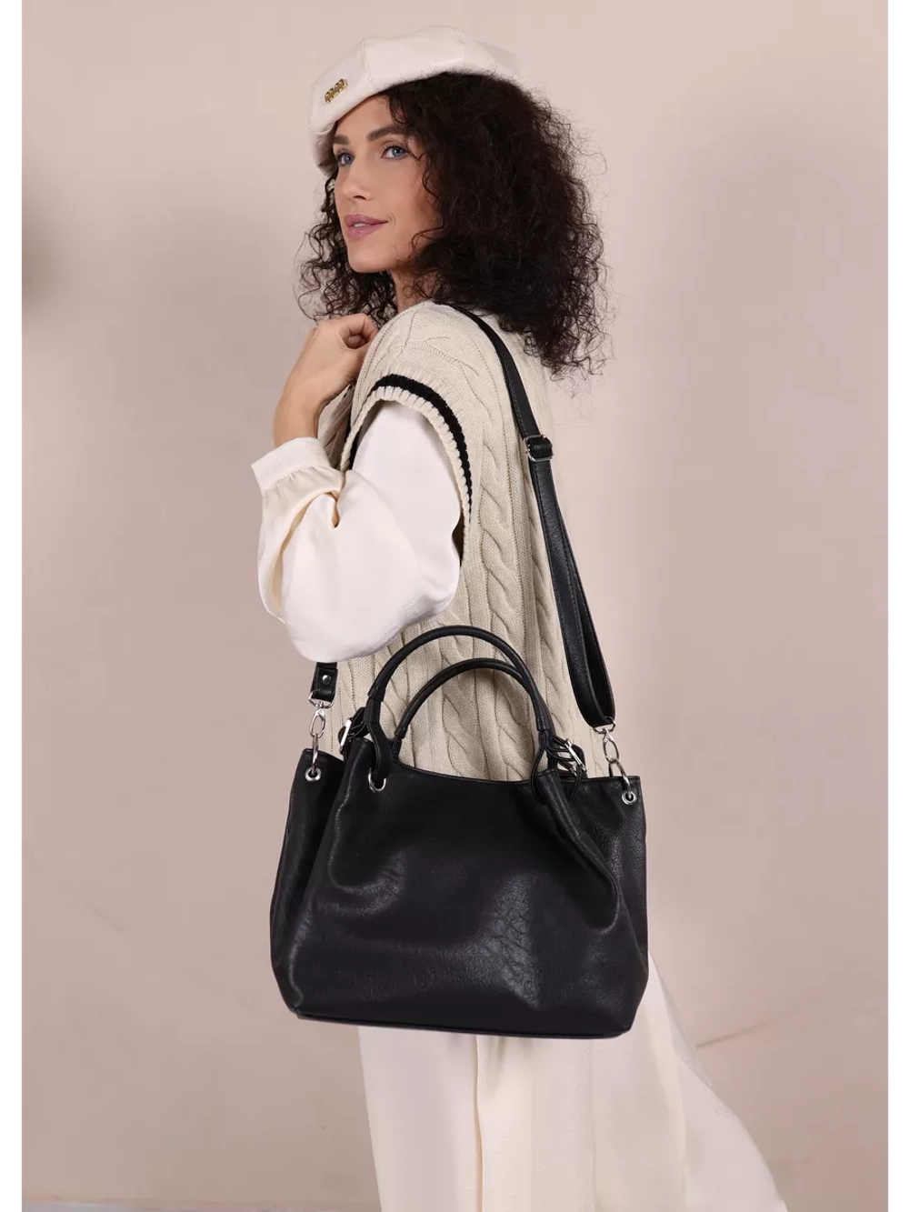 Сумка через плечо средняя тоут классическая