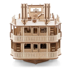 Колесный пароход «Принцесса рек» (EWA) - Деревянный конструктор, сборная механическая модель, судомоделизм, 3D пазл, сделай сам