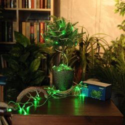 ULD-S0500-050-DTA GREEN IP20 Гирлянда светодиодная с контроллером. 5м. 50 светодиодов. Зеленый свет. Провод прозрачный. ТМ Uniel