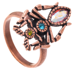 "Тоурмис" кольцо в медном покрытии из коллекции "Кассида" от Jenavi