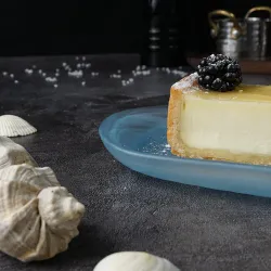 Блюдо овальное 21*11,5 см h2 см Blue Sunset матовое стекло P.L. Proff Cuisine [6]
